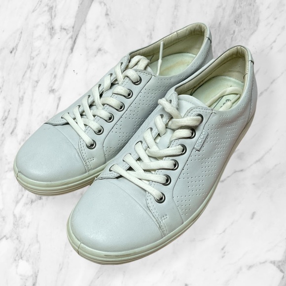 Ecco Shoes - Ecco ladies Soft 7 white leather sneakers sz 8